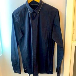 Mans designer long sleeve fitted shirt